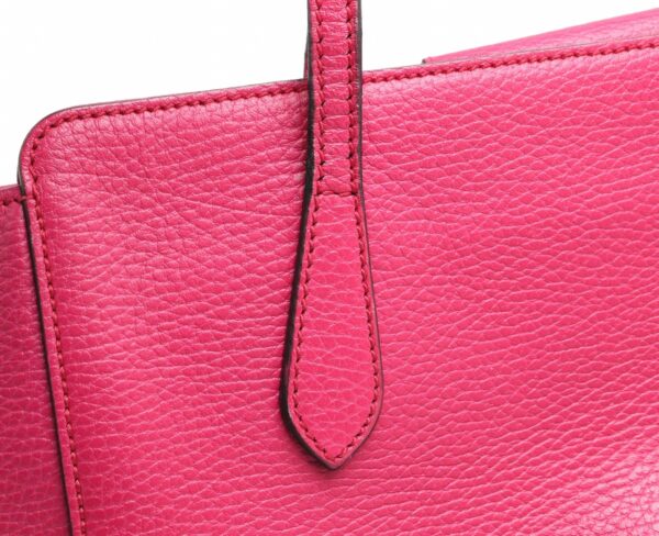 11901126 6 Gucci Swing Tote Bag Leather Pink