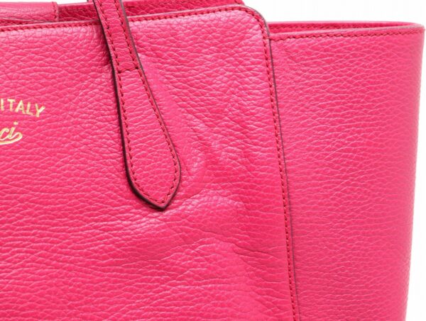 11901126 7 Gucci Swing Tote Bag Leather Pink