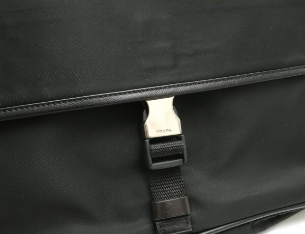 11901131 5 Prada Messenger Bag Crossbody Nylon Leather Nero Black