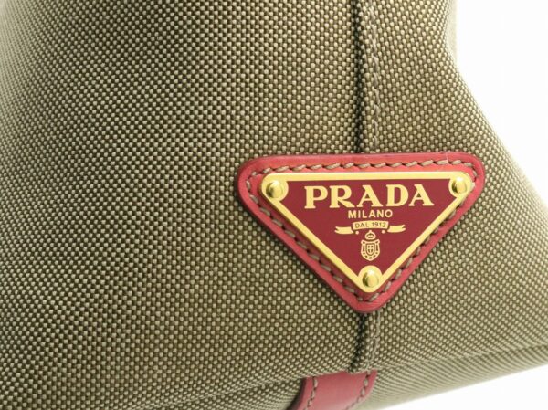 11901159 8 Prada Jacquard 2WAY Shoulder Bag Crossbody Petalo Pink Khaki