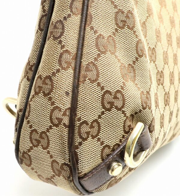 11901233 8 Gucci Abbey GG Shoulder Bag Leather Khaki Beige Brown