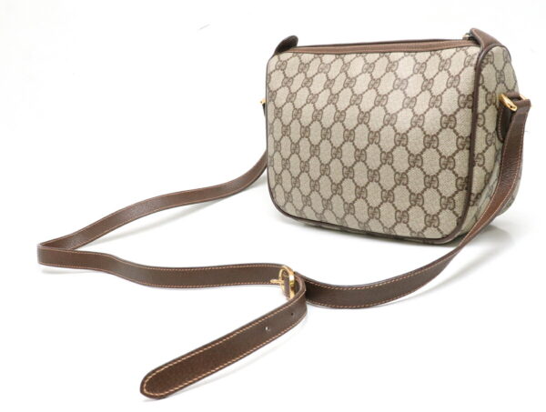 11901911 1 Gucci GG Plus Gucci Sherry Line Shoulder Bag Khaki Beige Brown