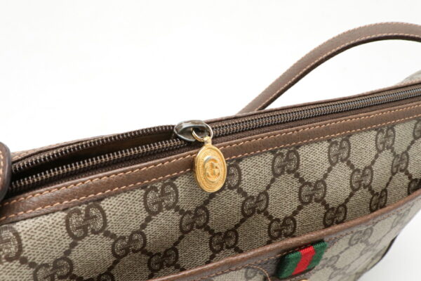 11901911 5 Gucci GG Plus Gucci Sherry Line Shoulder Bag Khaki Beige Brown