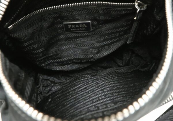 11901932 4 Prada Shoulder Bag Diagonal Nylon Leather Nero Black