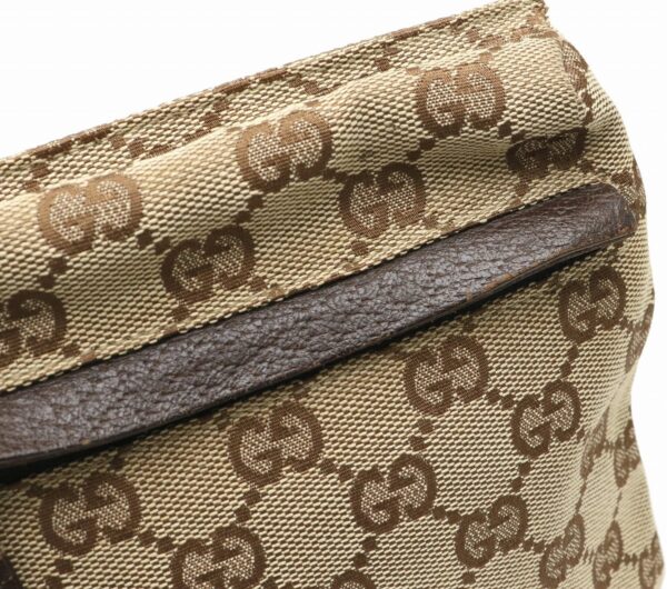 11901933 7 Gucci GG Sherry Line Body Bag Waist Khaki Beige Brown