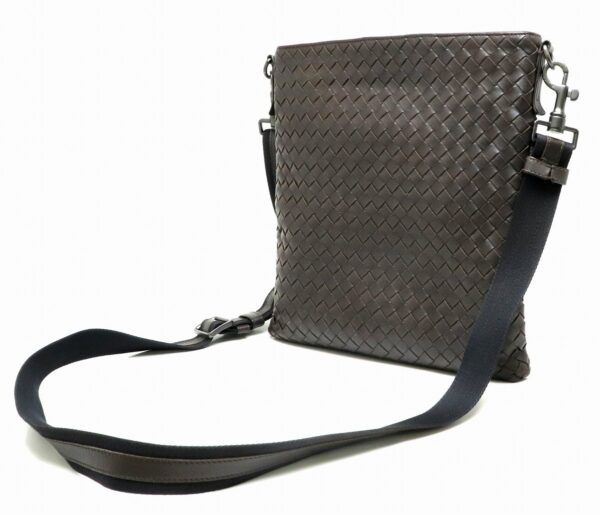 11910384 1 Bottega Veneta Intrecciato Shoulder Bag Diagonal Leather Brown