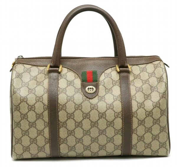 11910481 Gucci Sherry Mini Handbag Leather Khaki Beige Brown