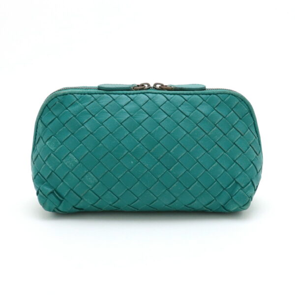 11910522 Bottega Veneta Intrecciato Pouch Multi Pouch Blue Green