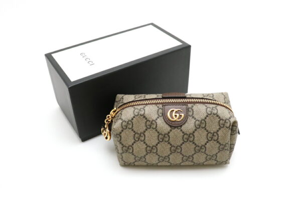 11910534 7 Gucci GG Supreme Ophidia Cosmetic Pouch Leather