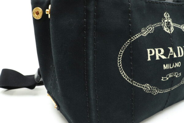 11910958 7 Prada Canapa Tote Bag Mini 2WAY Canvas Nero Black