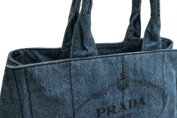 11910960 6 Prada Canapa Tote Bag Denim Avio Blue