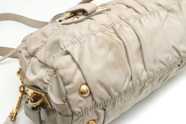 11910961 2 Prada 2WAY Bag Nylon Leather Pomice Beige