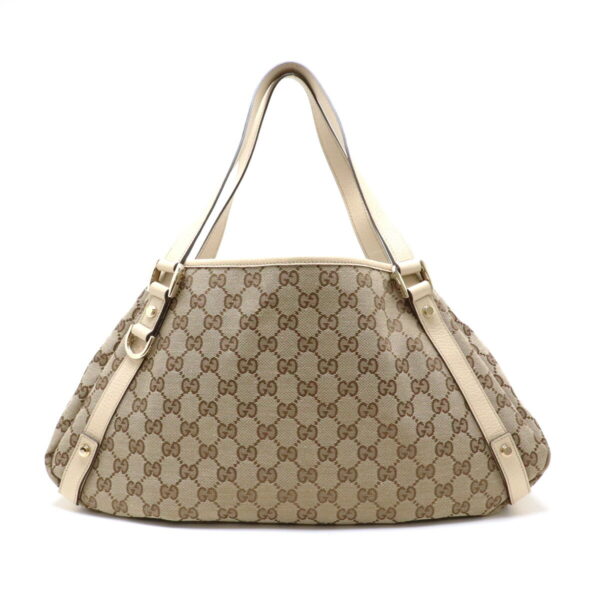 11911034 Gucci GG Shoulder Bag Leather Khaki Beige