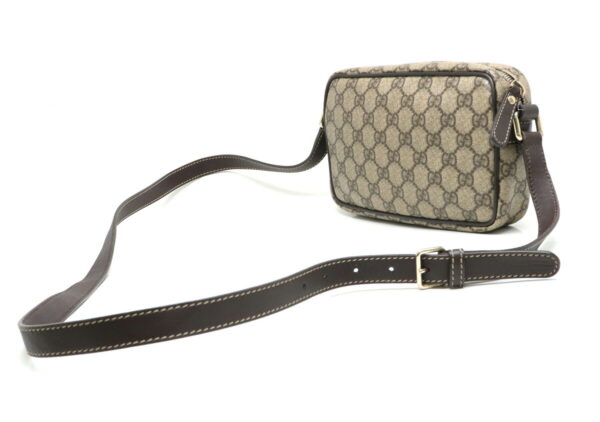 11911438 1 Gucci GG Supreme GG Plus Crossbody Bag Leather Khaki Beige Brown