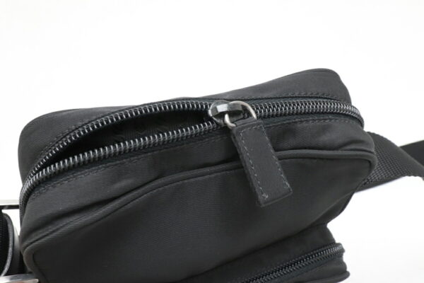 11911524 5 Prada Shoulder Bag Diagonal Nylon Leather Nero Black