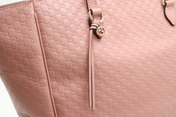 11911571 7 Gucci Micro Guccisima Tote Bag Shoulder Tote Leather Pink Beige