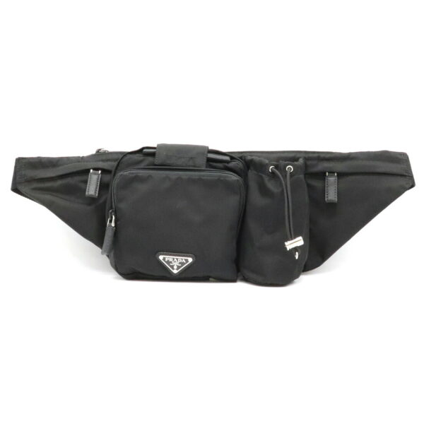 11911808 Prada Waist Bag Nylon Black Hardware