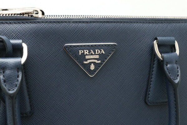 11911862 8 Prada Galleria Medium 2WAY Handbag Saffiano Leather Blue Blue