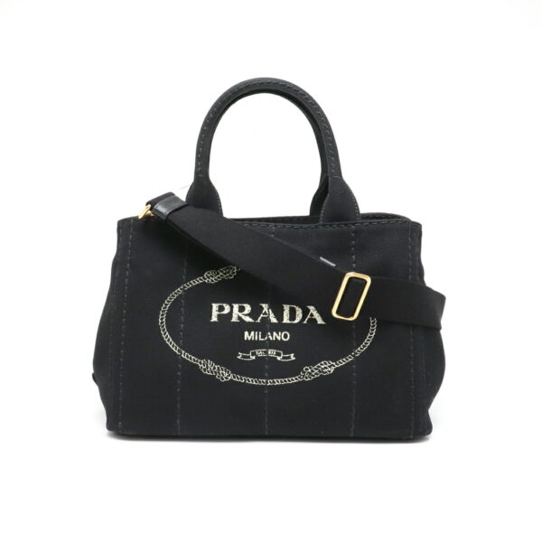 11920069 Prada Canapa Mini Tote Bag 2WAY Shoulder Bag Nero Black