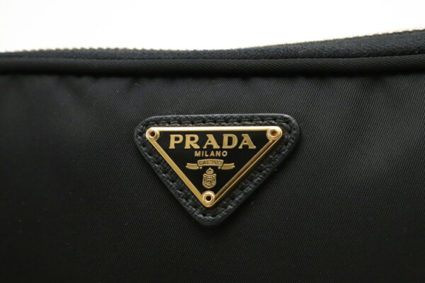 11920182 7 Prada Shoulder Pouch Nylon Leather Nero Black