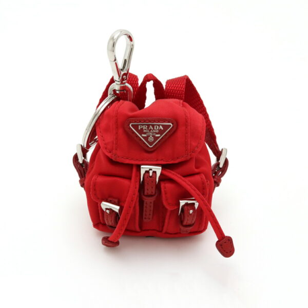 11920183 Prada Key Ring Bag Charm Backpack Nylon Red