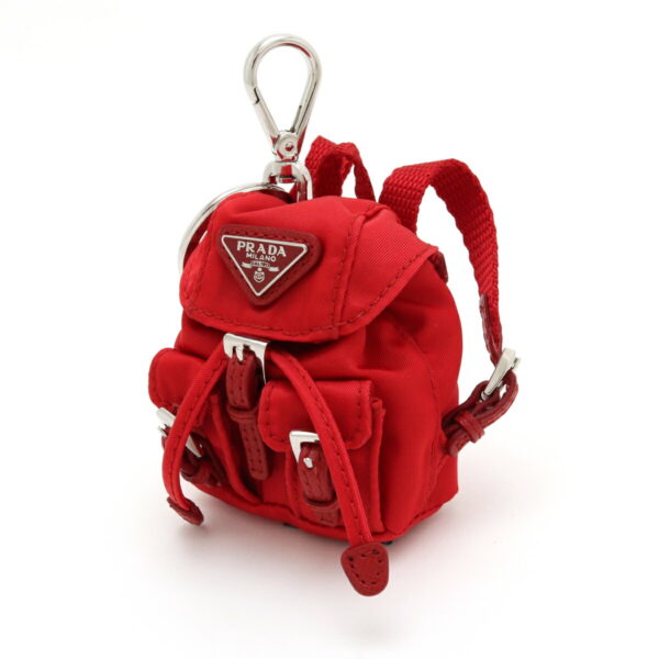 11920183 1 Prada Key Ring Bag Charm Backpack Nylon Red