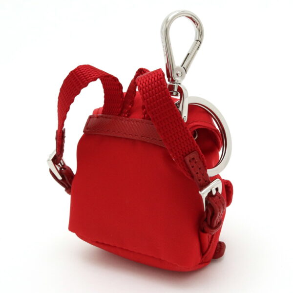 11920183 2 Prada Key Ring Bag Charm Backpack Nylon Red