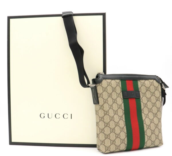 11920963 8 Gucci Web GG Supreme Sherry Line Crossbody Beige Black Red Green