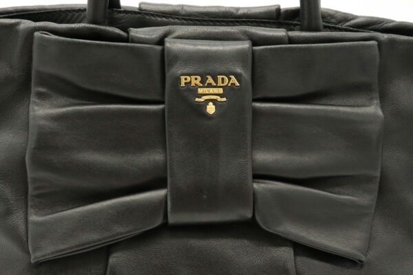 11920979 4 Prada Soft Leather Mini Tote Black