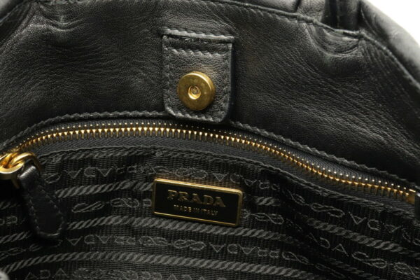 11920979 6 Prada Soft Leather Mini Tote Black