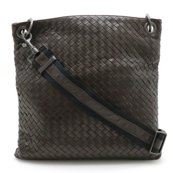 11921018 Bottega Veneta Intrecciato Shoulder Bag Brown