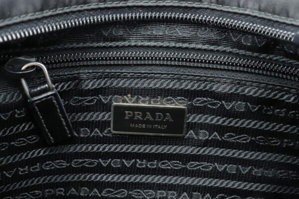 11921068 6 Prada Shoulder Bag Diagonal Nylon Leather Nero Black