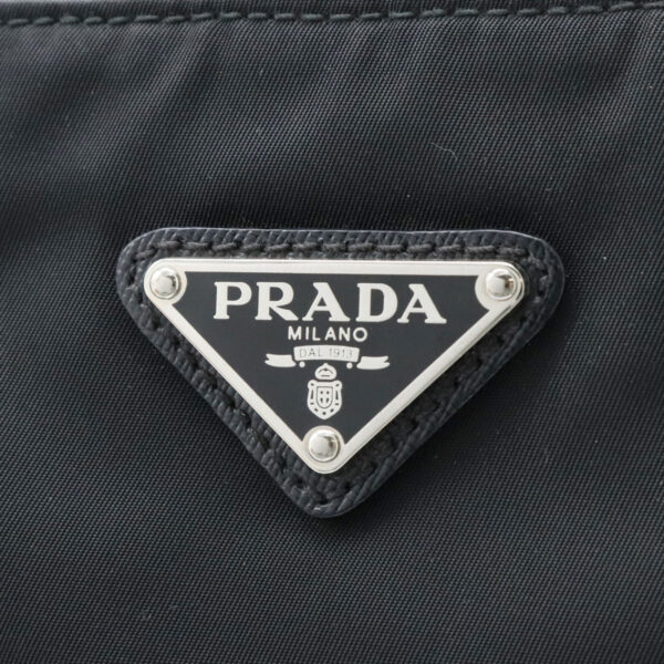 11921068 7 Prada Shoulder Bag Diagonal Nylon Leather Nero Black