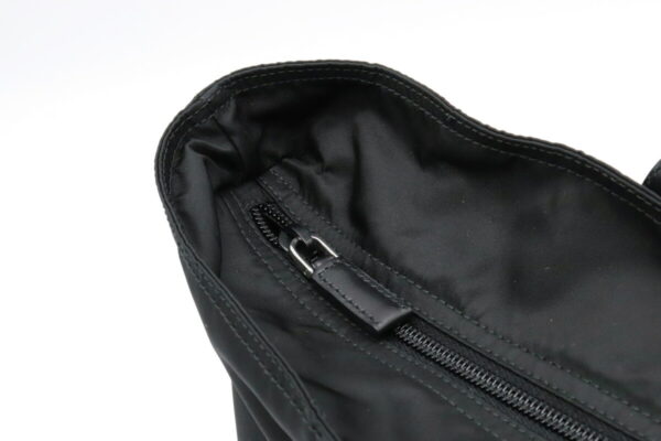 11921101 5 Prada Shoulder Tote Nylon Leather Nero Black