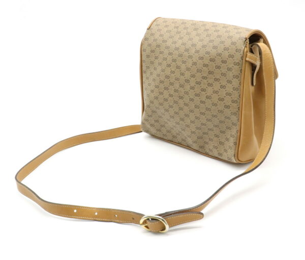 11921458 1 Gucci Gucci Micro GG Shoulder Bag Leather Khaki Beige