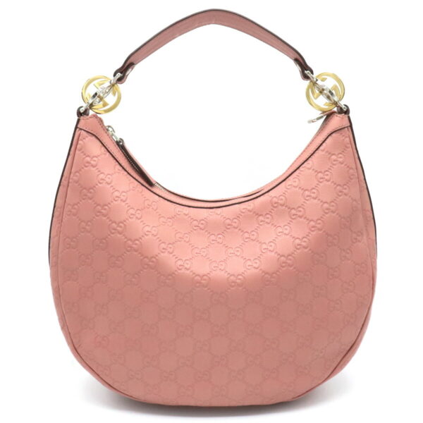 11930365 Gucci Guccisima Shoulder Bag Leather Pink