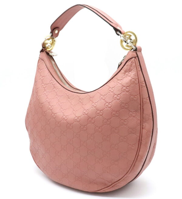 11930365 1 Gucci Guccisima Shoulder Bag Leather Pink