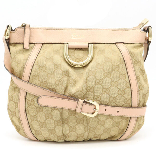 11930697 Gucci GG Abbey Shoulder Bag Crossbod Khaki Beige Pink