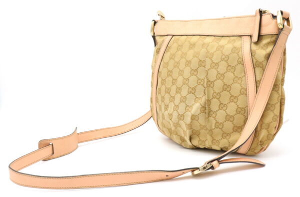 11930697 1 Gucci GG Abbey Shoulder Bag Crossbod Khaki Beige Pink