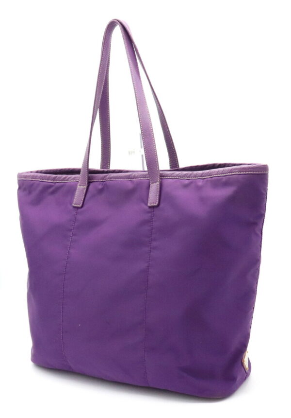 11931083 1 Prada Nylon Leather Tote Bag Purple