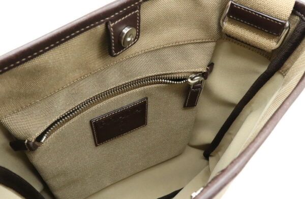 11931093 7 Prada Jacquard Crossbody Bag Canvas Leather Khaki Brown