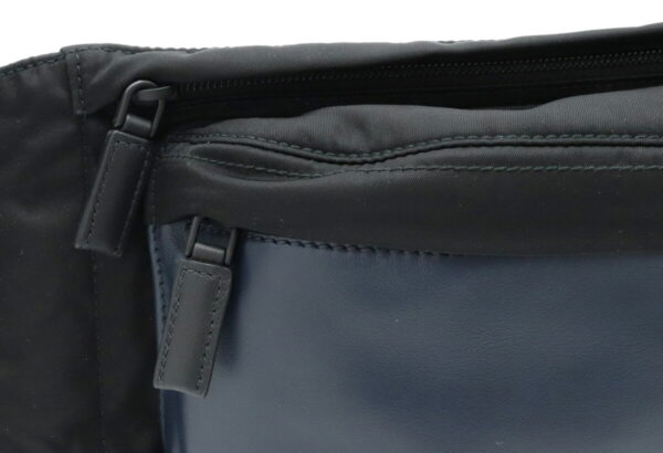 11931098 5 Prada Waist Pouch Nylon Leather Nero Baltico Navy