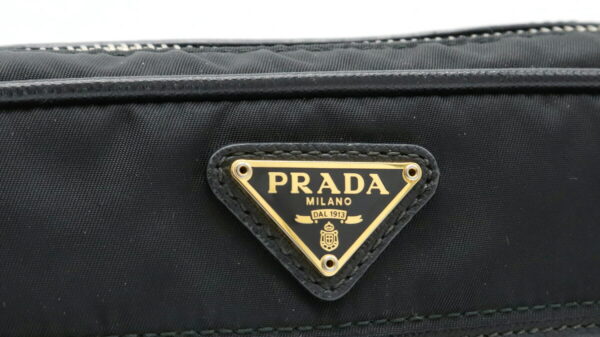 11931134 6 Prada Shoulder Bag Diagonal Messenger Nylon Leather Nero