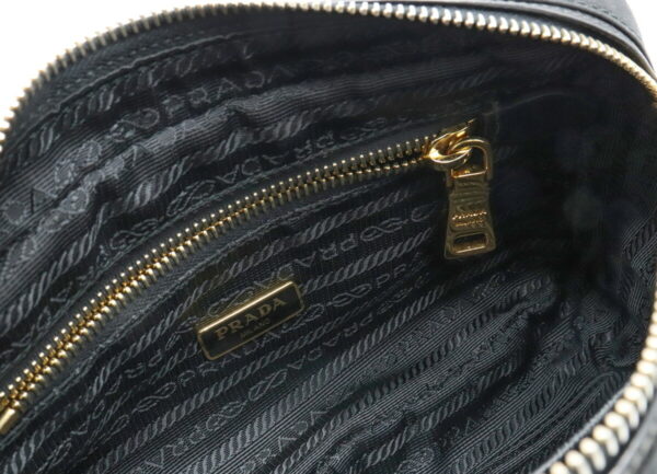 11931134 8 Prada Shoulder Bag Diagonal Messenger Nylon Leather Nero