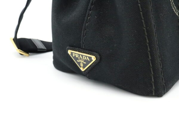 11931278 7 Prada Canapa Mini Tote Bag 2WAY Shoulder Bag Nero Black