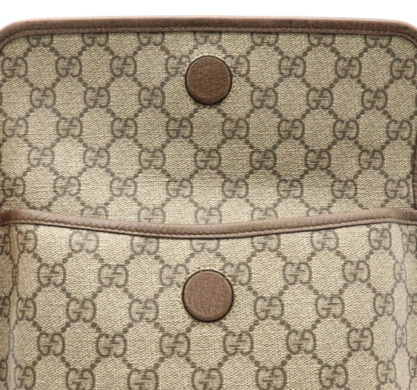 11931471 4 Gucci GG Supreme Cat Head Body Waist Bag Leather Khaki Beige