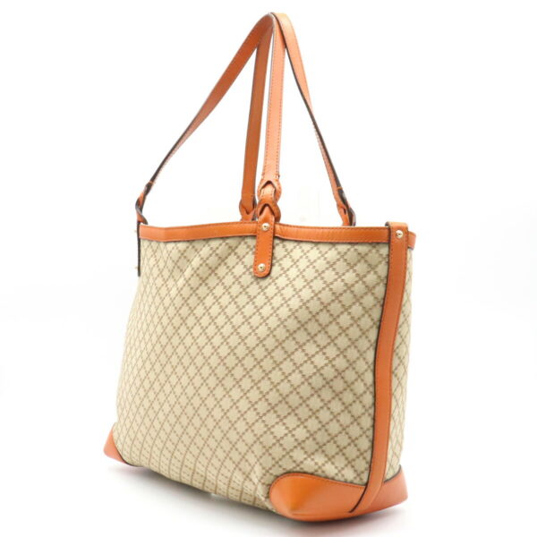 11931524 1 Gucci Diamante Tote Bag Shoulder Leather Beige Orange