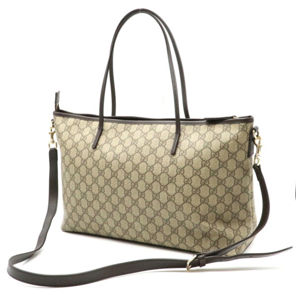 11940341 1 Gucci GG Supreme GG Tote Bag 2WAY Shoulder Tote Khaki Brown