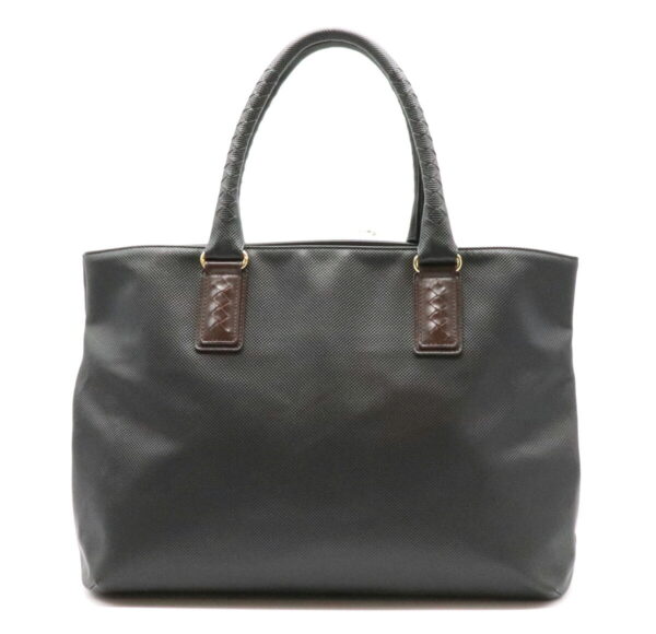 11940515 Bottega Veneta Marco Polo Tote Bag Leather Black Brown