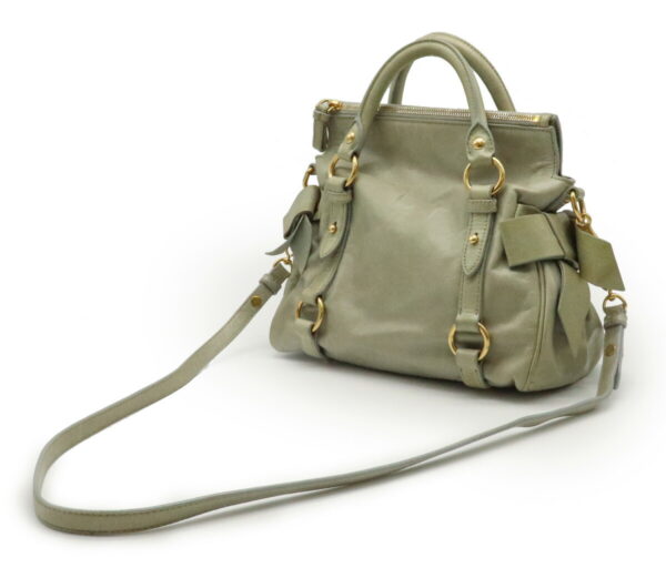 11940953 1 Miu Miu 2Way Shoulder Bag Leather Gray